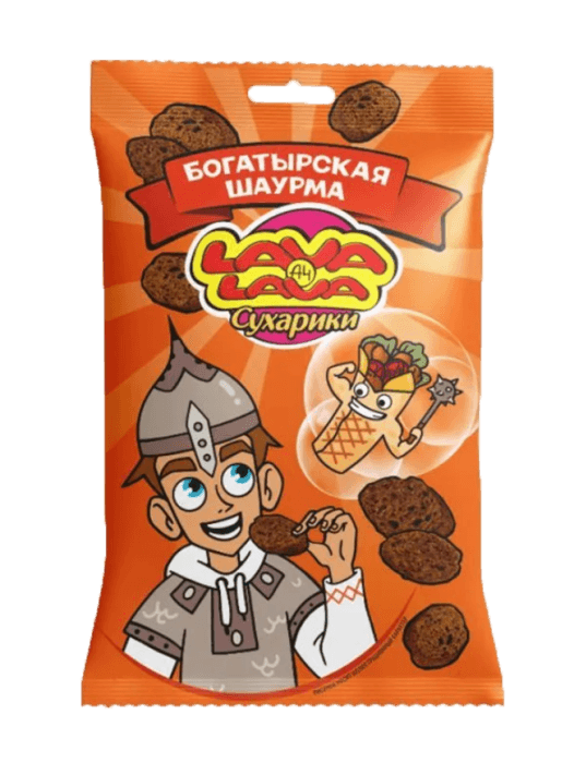 Сухарики "LAVA LAVA" 30 г ассортимент, Шаурма Сухарики "LAVA LAVA" 30 г ассортимент, Шаурма