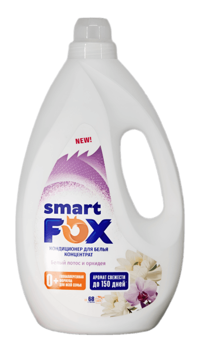 Кондиционер для белья 1 л SMART FOX, Белый лотос и орхидея Кондиционер для белья 1 л SMART FOX, Белый лотос и орхидея