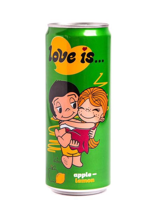 Лимонад 330 мл "Love is" газированный напиток, Яблоко-Лимон(зеленый) Лимонад 330 мл "Love is" газированный напиток, Яблоко-Лимон(зеленый)