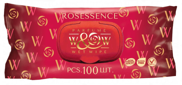 Салфетка влажная 100 шт. "W&W" Rosessence (100 салф.шт) Салфетка влажная 100 шт. "W&W" Rosessence (100 салф.шт)